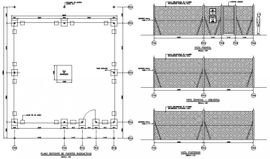 Landscaping details of plot area with other details in autocad
