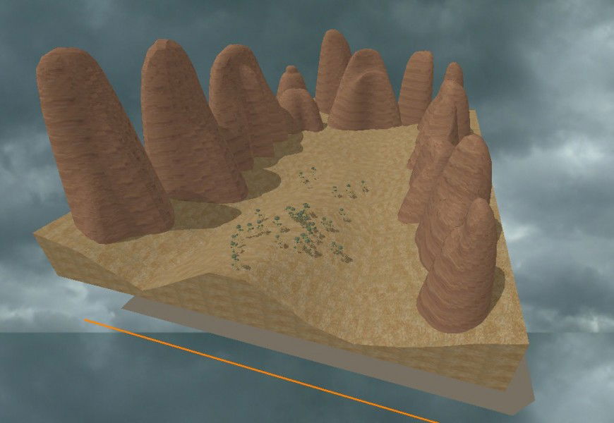 Landscaping mountain 3d model design dwg file