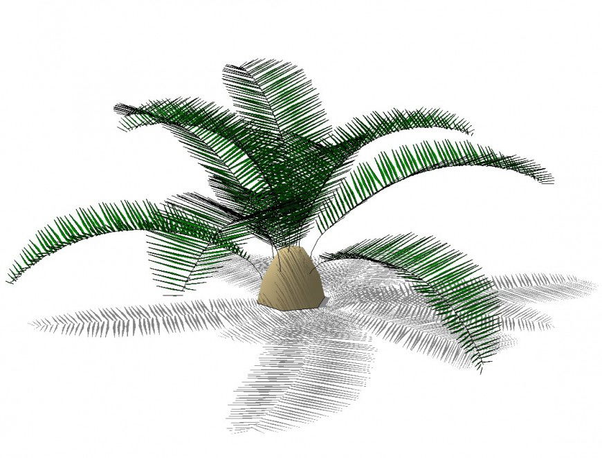 3D Landscaping Plant CAD Block Layout in SketchUp File