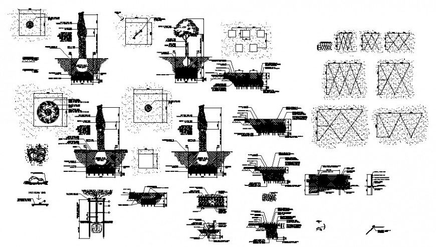 Landscaping planter blocks drawings 2d view autocad file