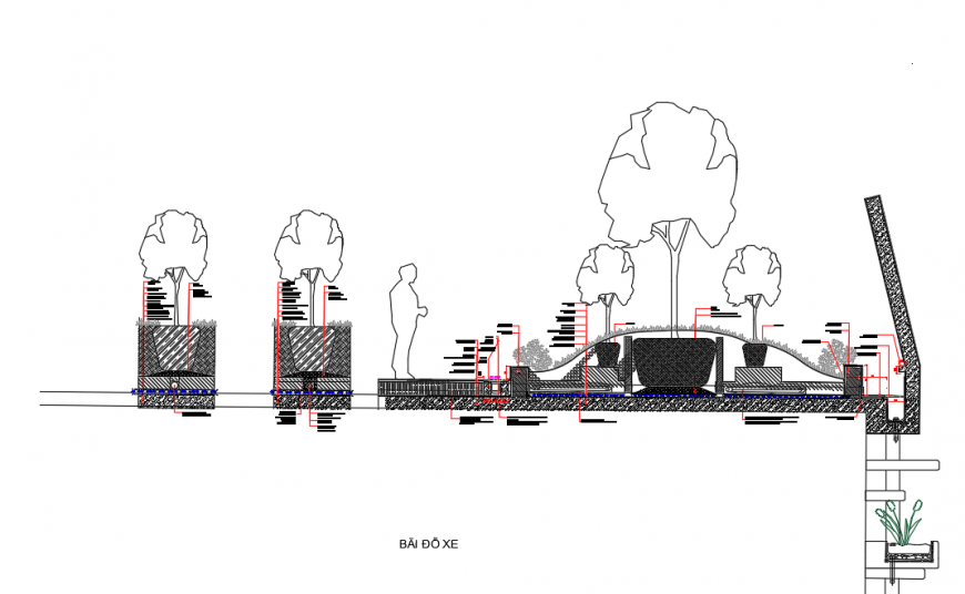 Landscaping Side View Elevation Design