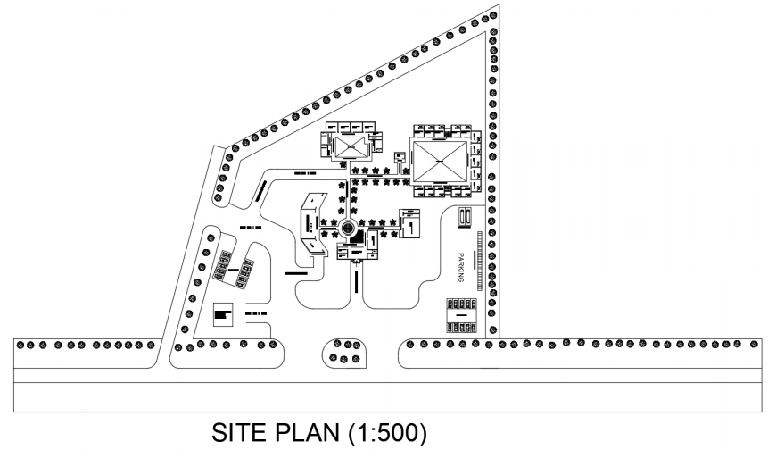 Landscaping site location plan autocad file