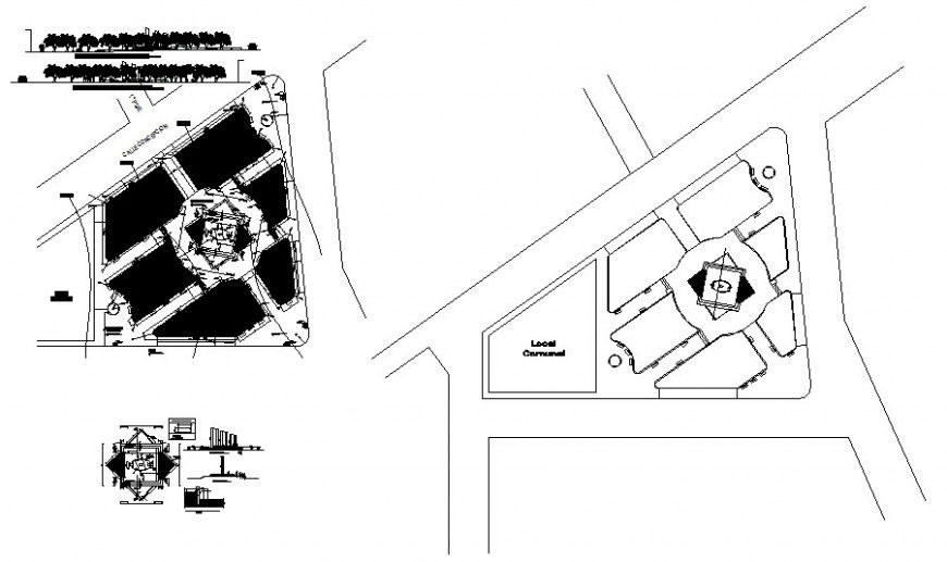 Landscaping units detail 2d view drawing autocad file