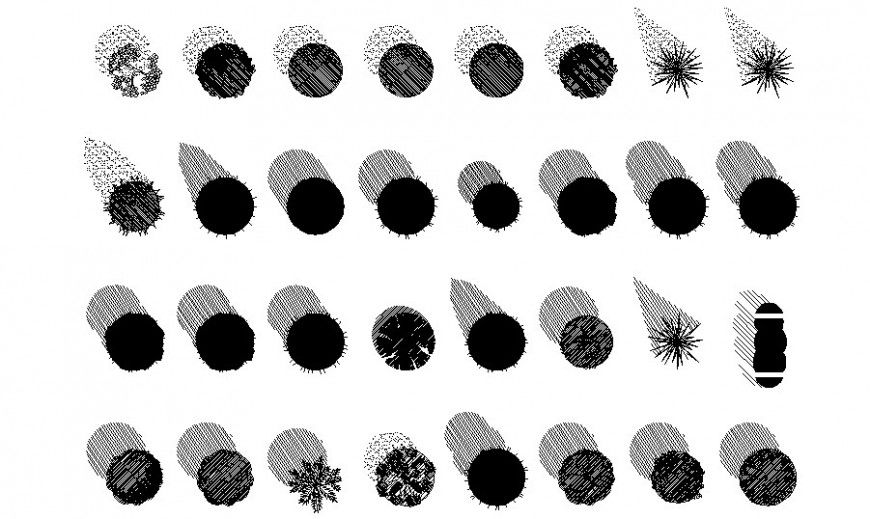Landscaping units detail 2d view drawing in autocad software