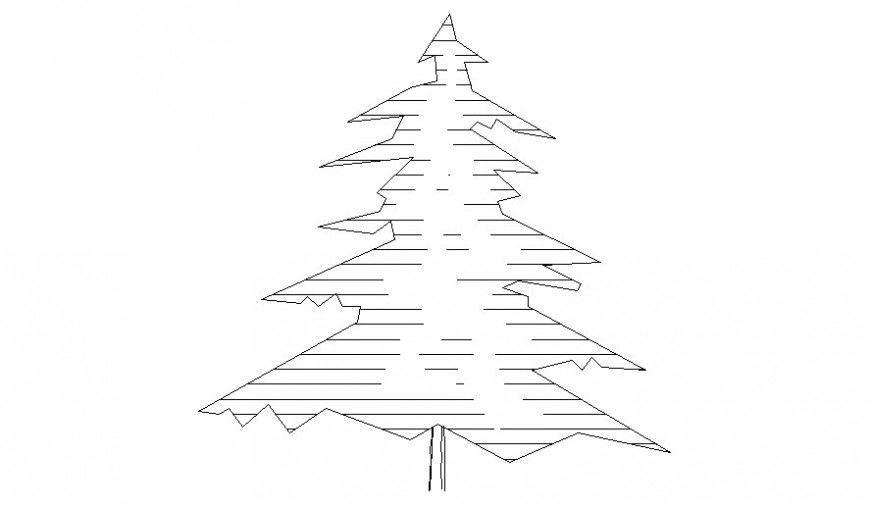 Landscaping units detail of trees and plants in autocad