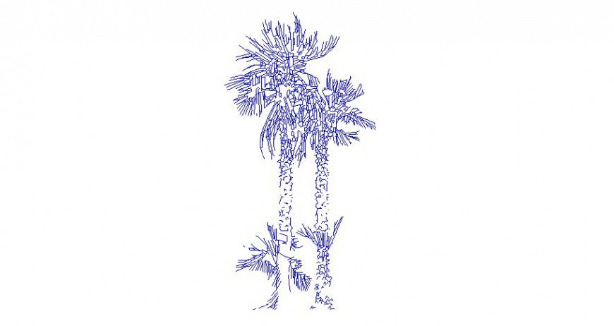 Landscaping units of palm tree drawing autocad file