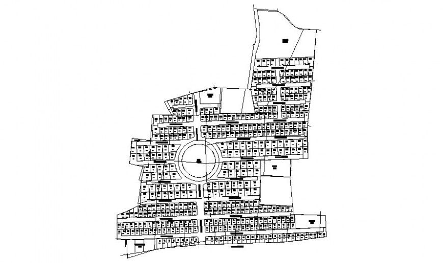Landscaping zonal division details of an area drawings autocad file