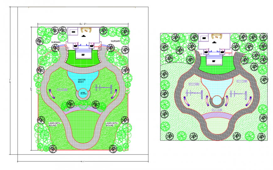 Large Farm House Lay-out detail in DWG file