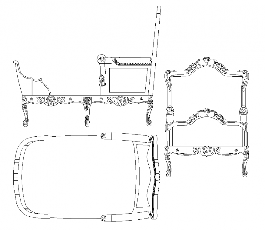 Large Recliner CAD Blocks with Detailed Layout DWG File