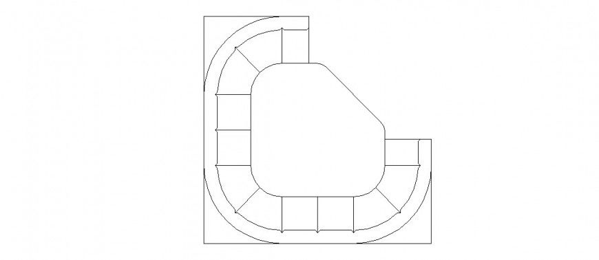 Large Sofa Set Elevation Drawing in DWG CAD Format File
