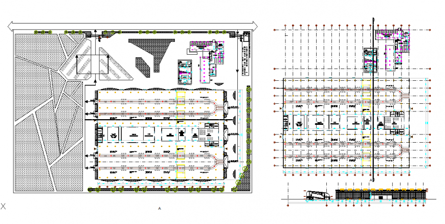 Largest Car Parking Lay-out detail in DWG file
