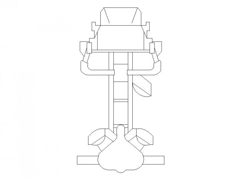 Leg pull down detail CAD gym equipment layout file in autocad format