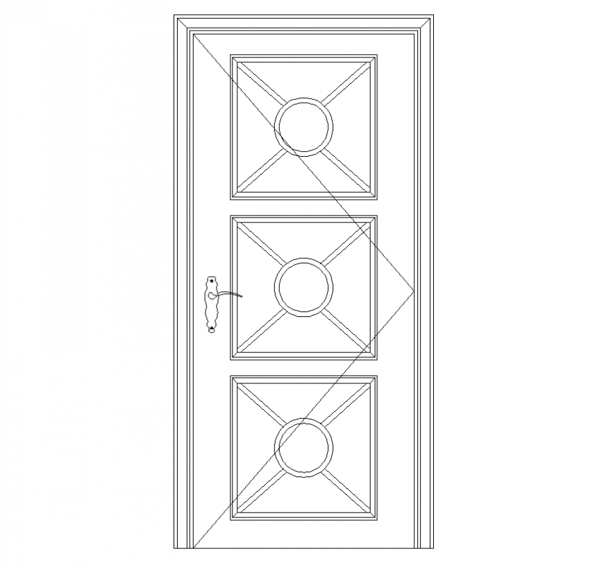 Lattice round door CAD blocks elevation autocad file