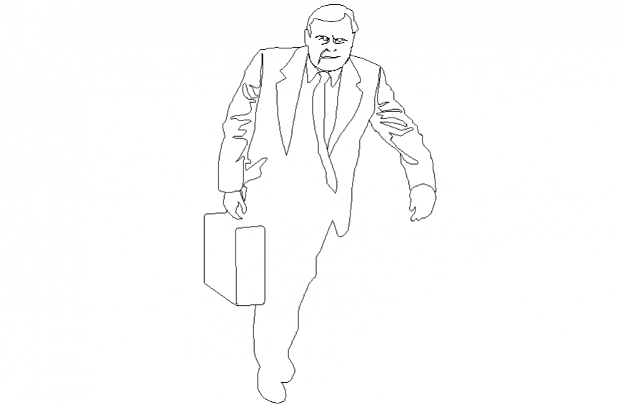 Lay out of people detail dwg file