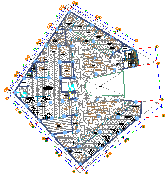 layout plan of a hotel dwg file
