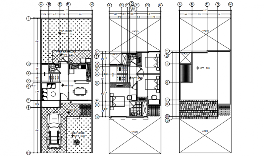 Layout house plan 2d view autocad software file
