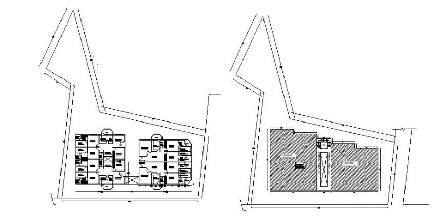 Layout of area of frame support and detail of housing in AutoCAD