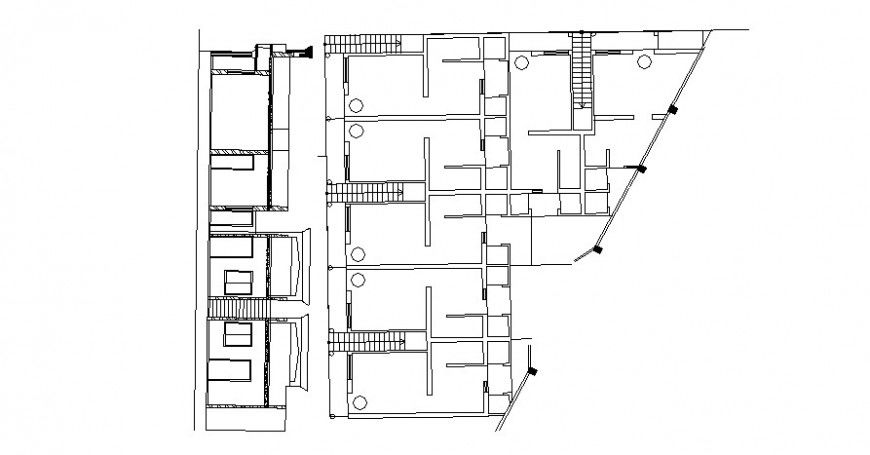 Layout of housing plan in AutoCAD software