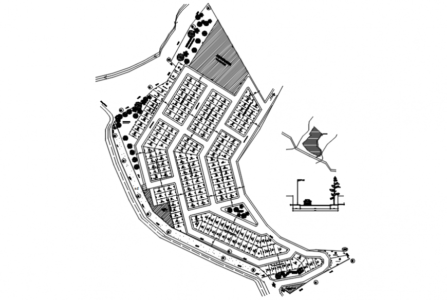 Layout of subdivision block in auto cad file