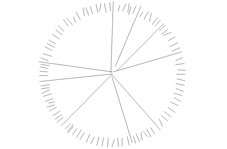 Layout of tree 2 d dwg file