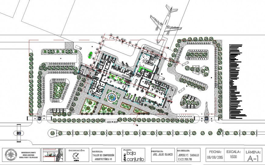 Layout plan of a complete airport structure