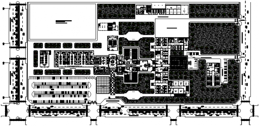 layout plan of a hotel 2d detail