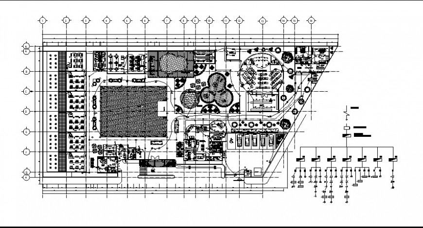 layout plan of a hotel 2d details