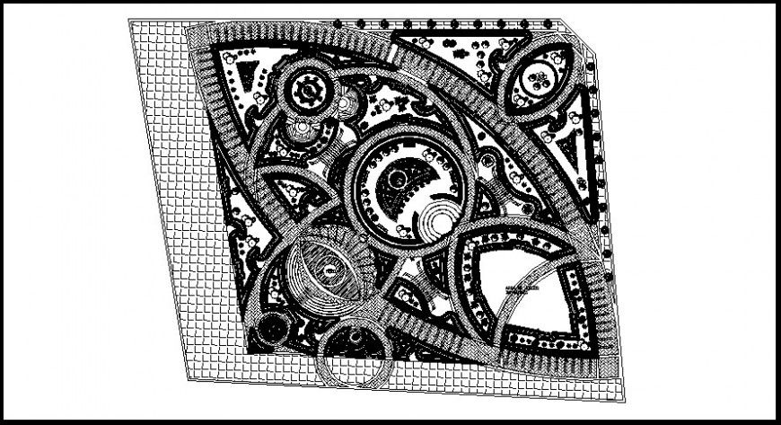 layout plan of a hotel 2d dwg file