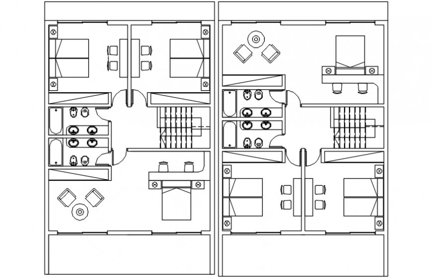layout plan of a hotel 2d model