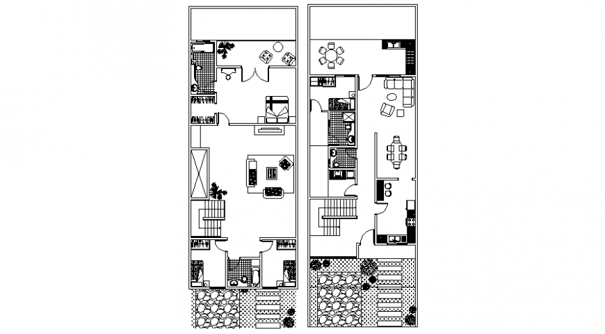 Layout plan of house drawings 2d view autocad software file