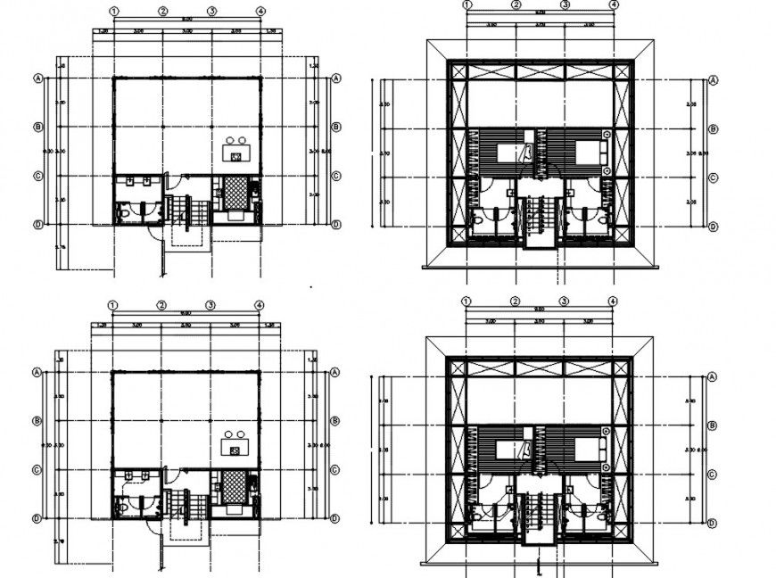 layout plan of residence drawing cad file