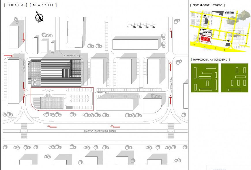 Layout plot commercial building detail autocad file