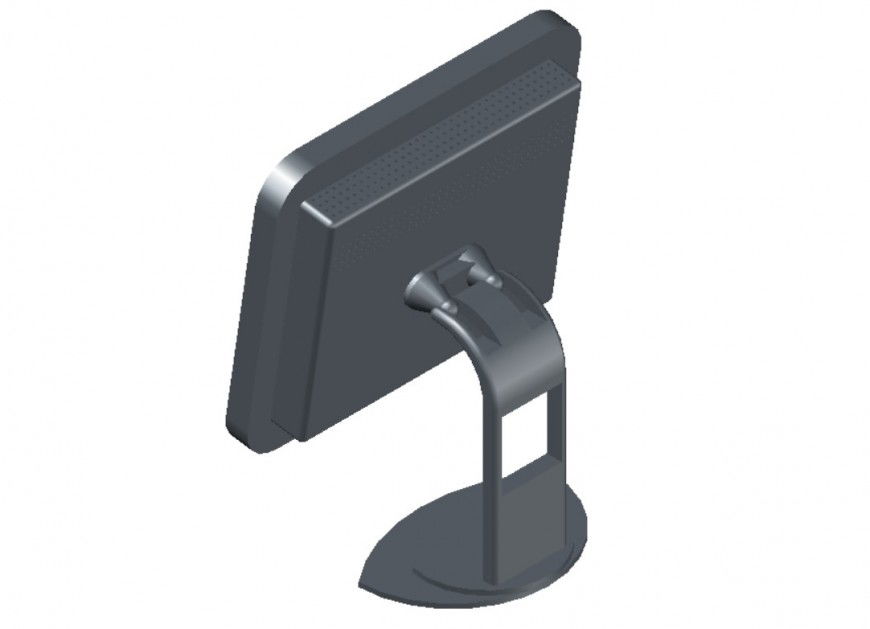 LCD monitor 3d view layout autocad file