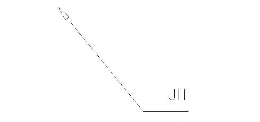 Leader arrow drawing in dwg AutoCAD file.