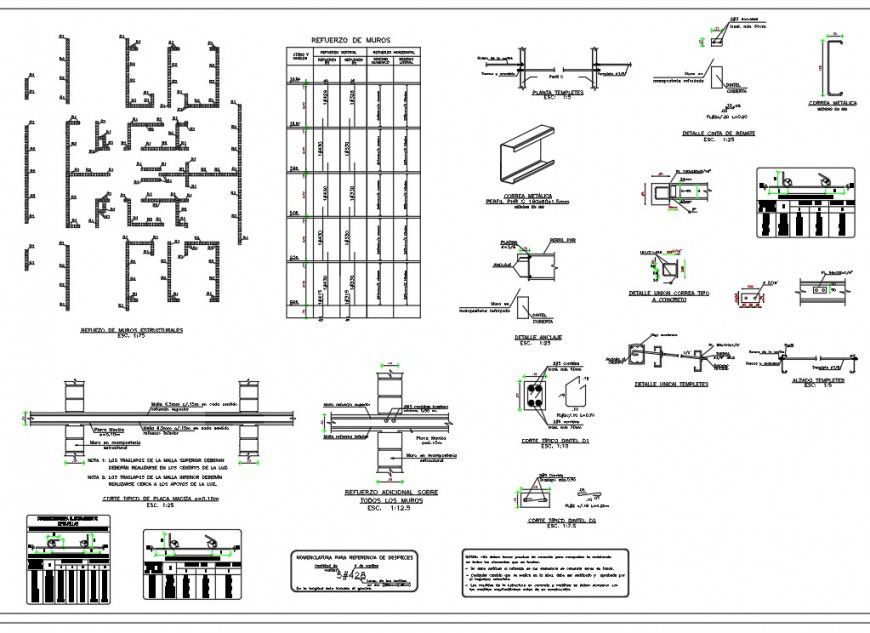 Leveling beam reinforcement plan autocad file