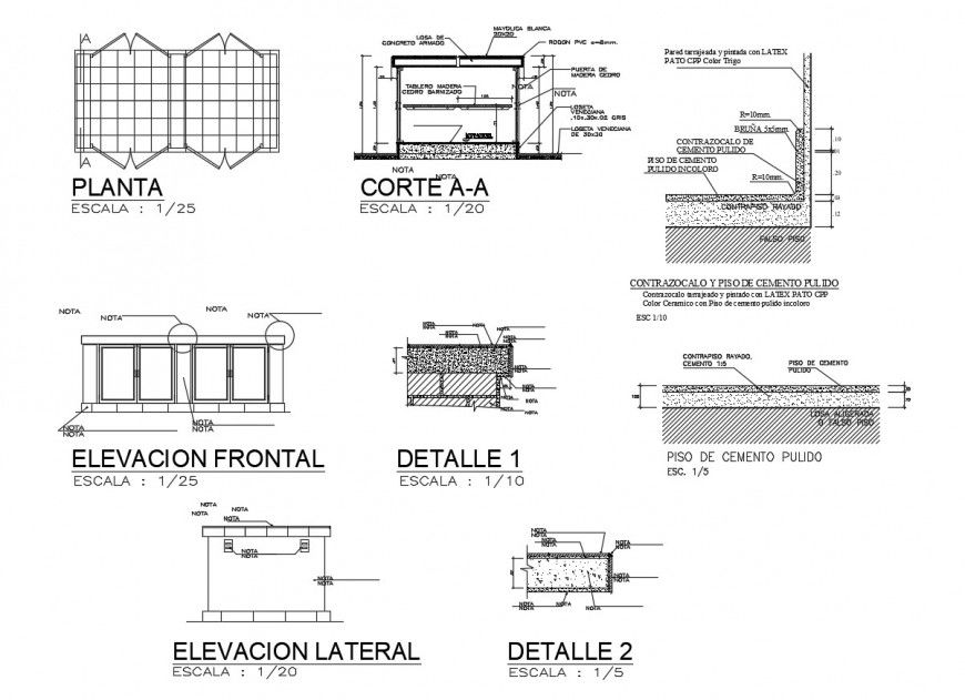 Library development slab oratories audio visual room wall construction details dwg file