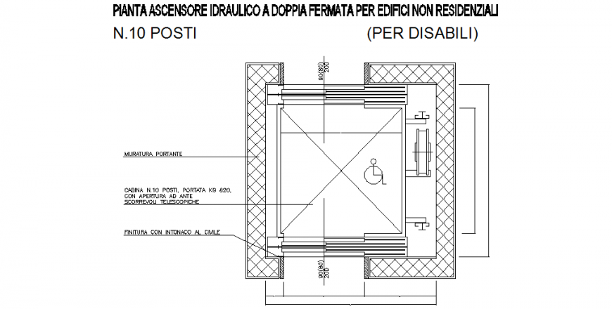 Lift plan with mechanical design dwg file