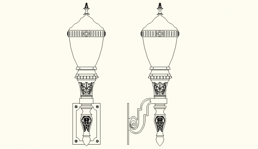 Lighting - External Decorative Lighting pot detail layout file