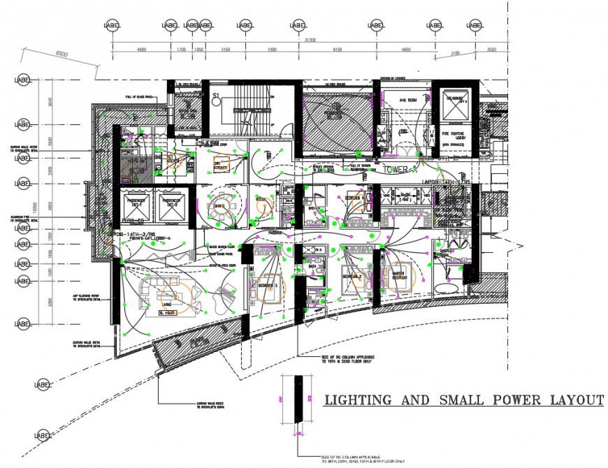 lighting installation apartment layout plan