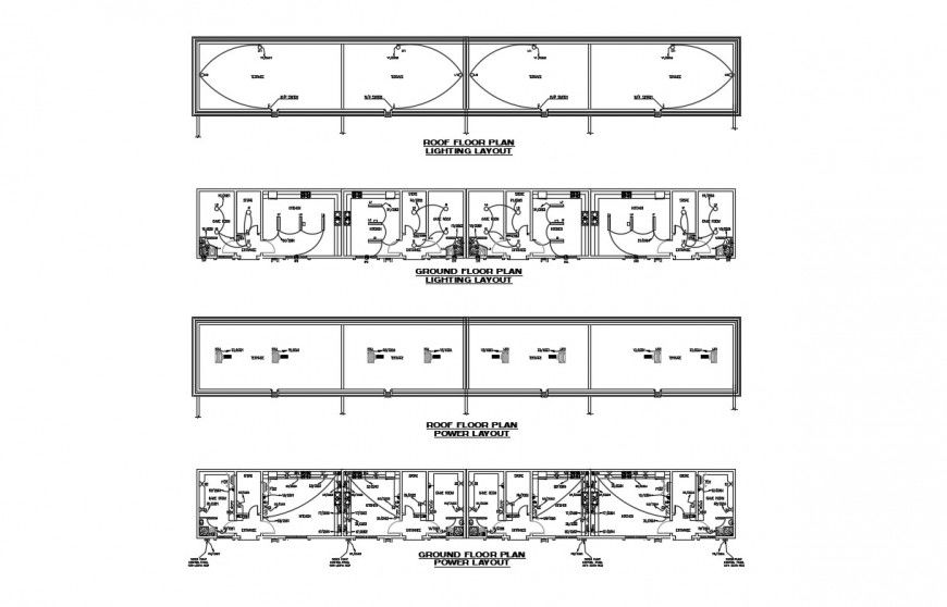 Lighting layout plan details in building 2d view dwg file
