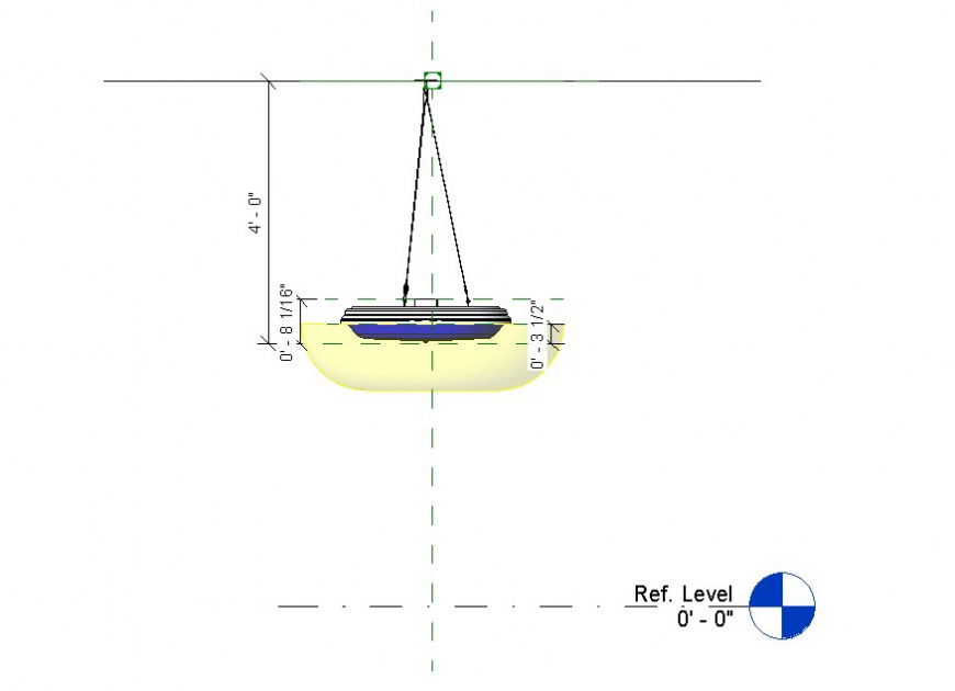 Lighting unit detail CAD blocks layout Revit file