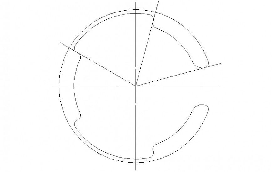 Line drawing of fasteners 2d view in autocad