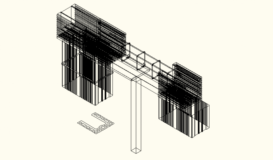 Lintel detail plan and elevation dwg file