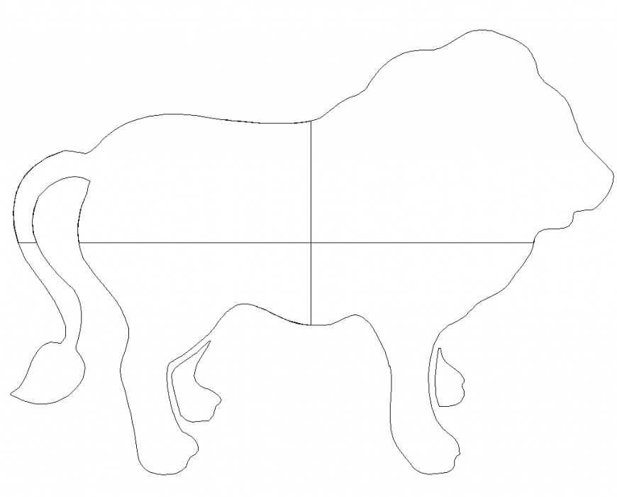 Lion cad blocks detail elevation dwg file