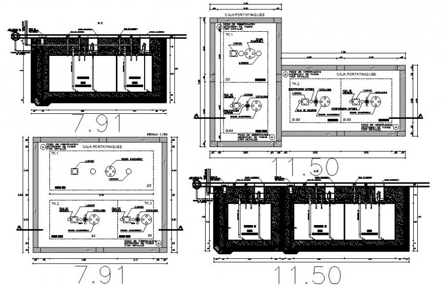 Liquid fuel submitted tank plant cad file