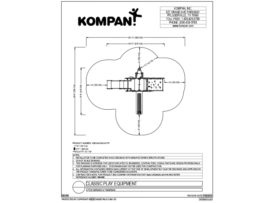 Little mermaid and tinder box play equipment details dwg file