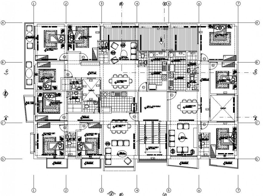 Living apartment 2d drawings layout plan in autocad software file