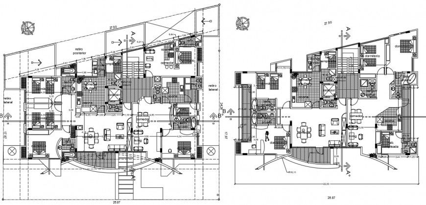 Living apartment drawings plan 2d view autocad software dwg file