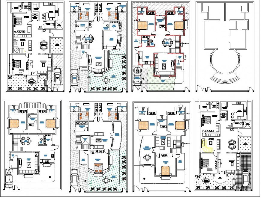 Living place detail dwg file