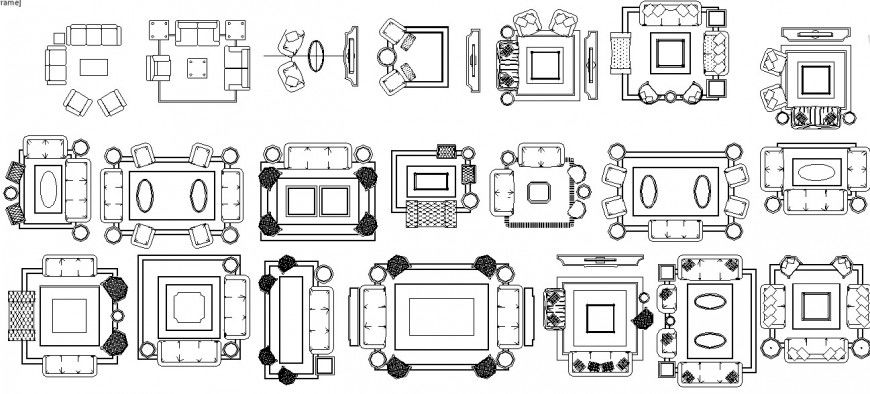 living room cad blocks autocad file